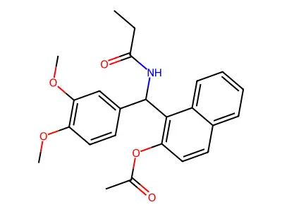 [1-[(3,4-Dimethoxyphenyl)-(propanoylamino)methyl]naphthalen-2-yl] acetate structure