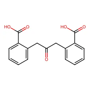 Benzoic acid, 2,2'-(2-oxo-1,3-propanediyl)bis- structure