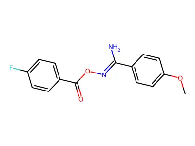 N'-[(4-fluorobenzoyl)oxy]-4-methoxybenzenecarboximidamide structure