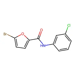 5-bromo-N-(3-chlorophenyl)furan-2-carboxamide structure