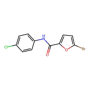 5-bromo-N-(4-chlorophenyl)furan-2-carboxamide structure