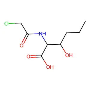 Chloroacetyl-D-beta-hydroxynorleucine B structure