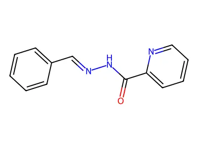 N-[(E)-benzylideneamino]pyridine-2-carboxamide structure