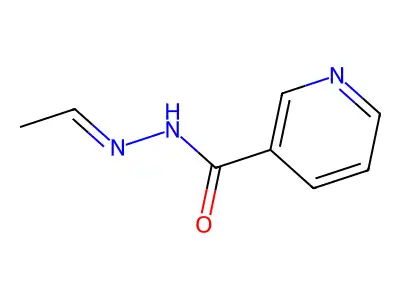3-Pyridinecarboxylic acid, ethylidenehydrazide structure