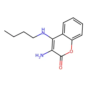 3-Amino-4-(butylamino)-2H-1-benzopyran-2-one structure