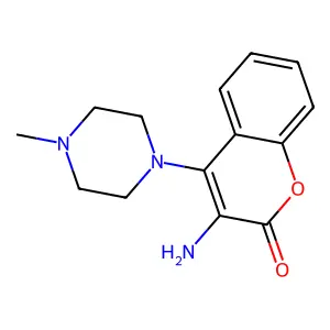 Coumarin, 3-amino-4-(4-methyl-1-piperazinyl)- structure