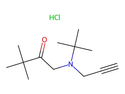 1-[Tert-butyl(prop-2-yn-1-yl)amino]-3,3-dimethylbutan-2-one structure