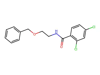 2,4-dichloro-N-(2-phenylmethoxyethyl)benzamide structure