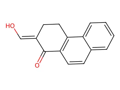 2-(Hydroxymethylidene)-3,4-dihydrophenanthren-1-one structure
