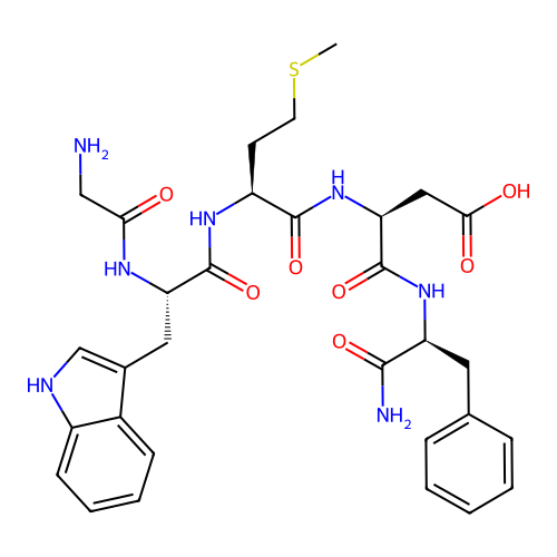 Cholecystokinin pentapeptide structure