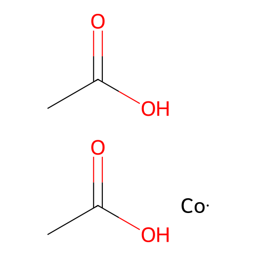 Cobalt(II) acetate, anhydrous structure