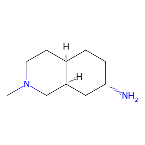 2-Methyl-7-amino-cis-decahydroisoquinoline structure