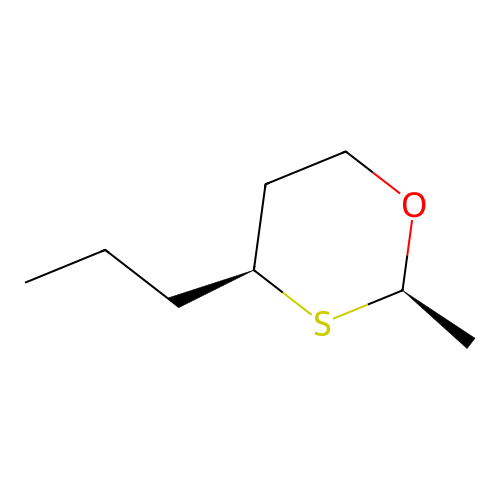 (2R,4S)-2-methyl-4-propyl-1,3-oxathiane structure