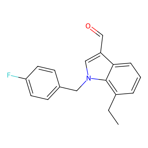 7-ethyl-1-(4-fluorobenzyl)-1H-indole-3-carbaldehyde structure