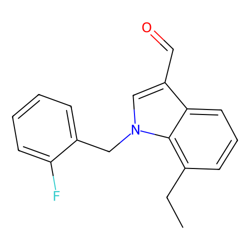 7-ethyl-1-(2-fluorobenzyl)-1H-indole-3-carbaldehyde structure