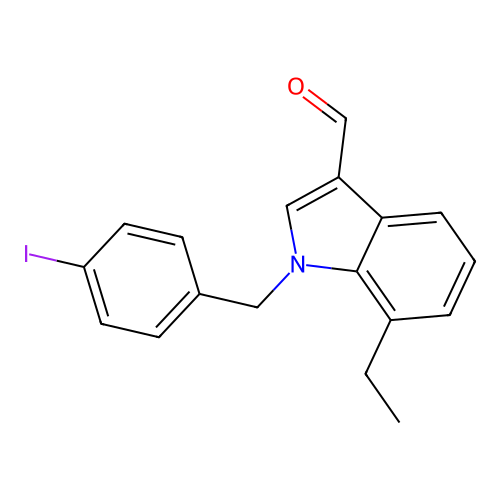 7-Ethyl-1-[(4-iodophenyl)methyl]indole-3-carbaldehyde structure
