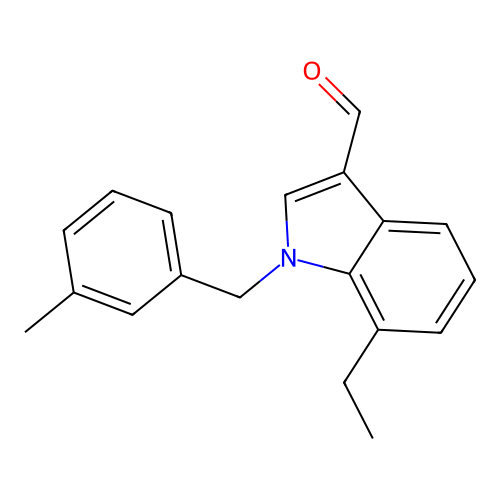7-Ethyl-1-[(3-methylphenyl)methyl]indole-3-carbaldehyde structure