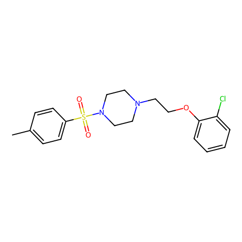 1-[2-(2-Chlorophenoxy)ethyl]-4-[(4-methylphenyl)sulfonyl]piperazine structure