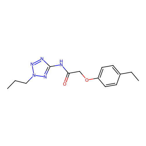 2-(4-ethylphenoxy)-N-(2-propyl-2H-tetrazol-5-yl)acetamide structure
