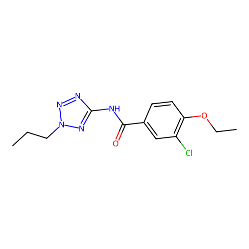 3-chloro-4-ethoxy-N-(2-propyl-2H-tetrazol-5-yl)benzamide structure