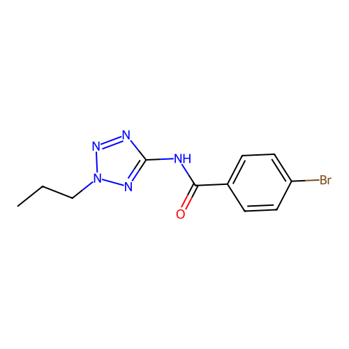 4-bromo-N-(2-propyl-2H-tetrazol-5-yl)benzamide structure