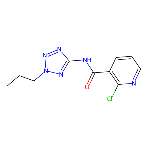 2-Chloro-N-(2-propyl-2H-tetrazol-5-yl)-nicotinamide structure