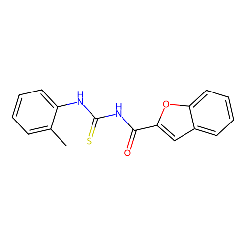 N-[(2-methylphenyl)carbamothioyl]-1-benzofuran-2-carboxamide structure