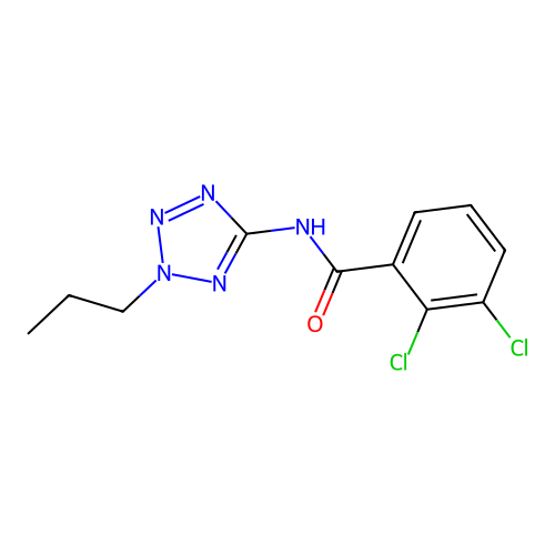 2,3-dichloro-N-(2-propyl-2H-tetrazol-5-yl)benzamide structure