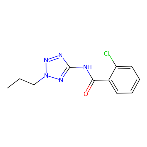 2-chloro-N-(2-propyl-2H-tetrazol-5-yl)benzamide structure