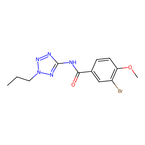 3-bromo-4-methoxy-N-(2-propyl-2H-tetrazol-5-yl)benzamide structure