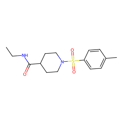 N-ethyl-1-(4-methylphenyl)sulfonylpiperidine-4-carboxamide structure
