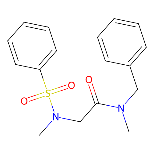 2-[benzenesulfonyl(methyl)amino]-N-benzyl-N-methylacetamide structure