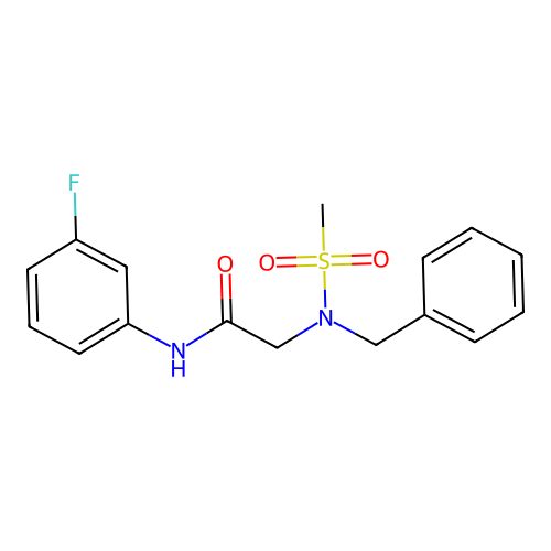 2-[benzyl(methylsulfonyl)amino]-N-(3-fluorophenyl)acetamide structure