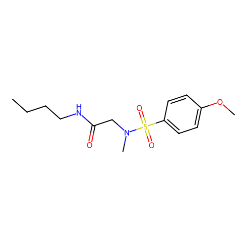 N-butyl-2-[[(4-methoxyphenyl)sulfonyl](methyl)amino]acetamide structure