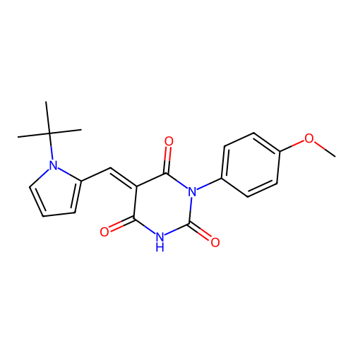 5-(1-tert-Butyl-1H-pyrrol-2-ylmethylene)-1-(4-methoxyphenyl)pyrimidine-2,4,6-trione structure