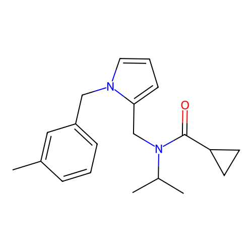 n-{[1-(3-methylbenzyl)-1h-pyrrol-2-yl]methyl}-n-(propan-2-yl)cyclopropanecarboxamide structure