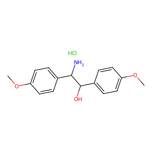 beta-Amino-4-methoxy-alpha-(4-methoxyphenyl)benzeneethanol hydrochloride structure