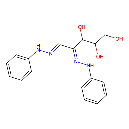 4,5-Bis(phenylhydrazinylidene)pentane-1,2,3-triol structure