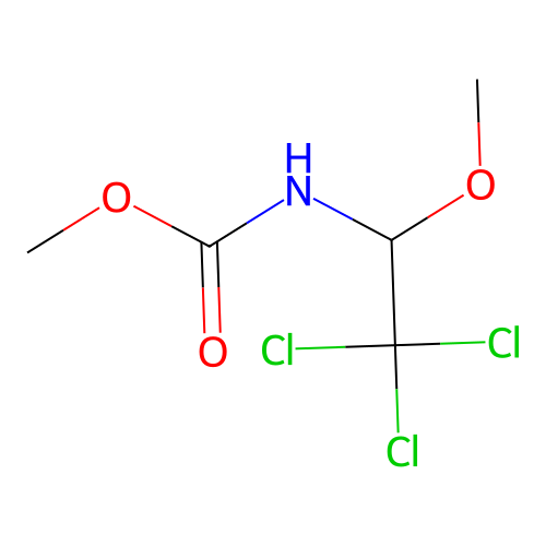 Methyl N-(1-methoxy-2,2,2-trichloroethyl)carbamate structure