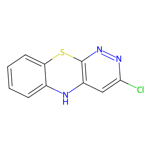 3-chloro-5H-pyridazino[3,4-b][1,4]benzothiazine structure