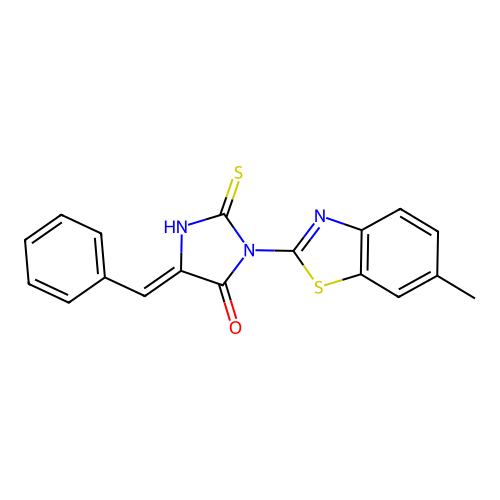 (Z)-5-benzylidene-3-(6-methylbenzo[d]thiazol-2-yl)-2-thioxoimidazolidin-4-one structure