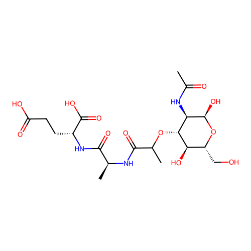 N-acetylmuramyl-alanylglutamic acid structure