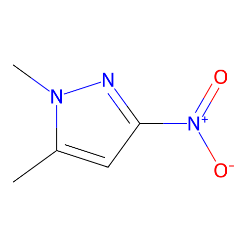 1,5-dimethyl-3-nitro-1H-pyrazole structure