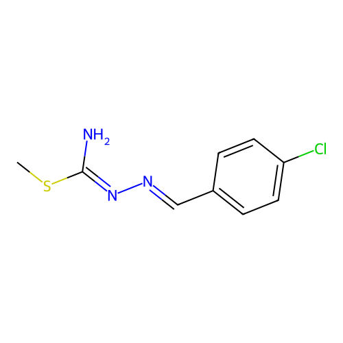 methyl N'-[(4-chlorophenyl)methylideneamino]carbamimidothioate structure