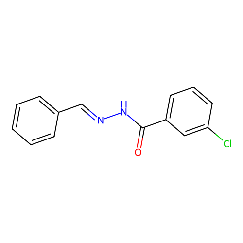 N'-benzylidene-3-chlorobenzohydrazide structure