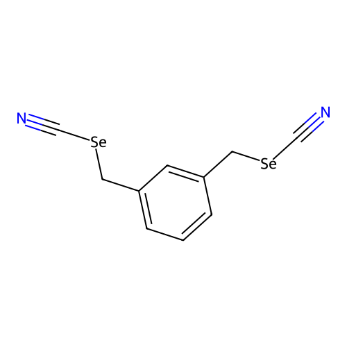 1,3-Phenylenebis(methylene)selenocyanate structure