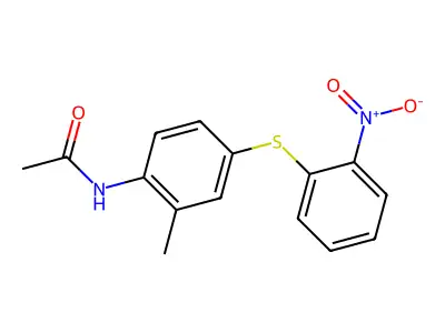 N-{2-Methyl-4-[(2-nitrophenyl)sulfanyl]phenyl}acetamide structure