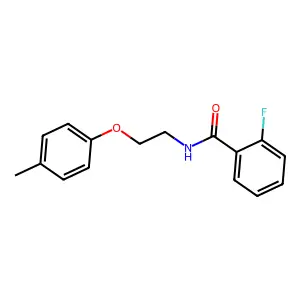 2-fluoro-N-[2-(4-methylphenoxy)ethyl]benzamide structure