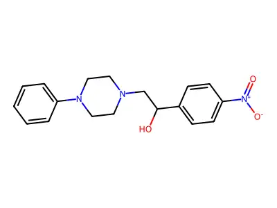1-(4-Nitrophenyl)-2-(4-phenylpiperazin-1-yl)ethanol structure