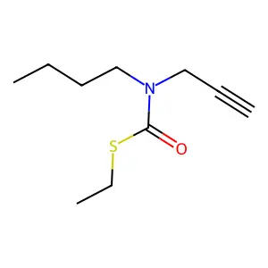 Carbamothioic acid, N-butyl-N-(2-propynyl)-, S-ethyl ester structure
